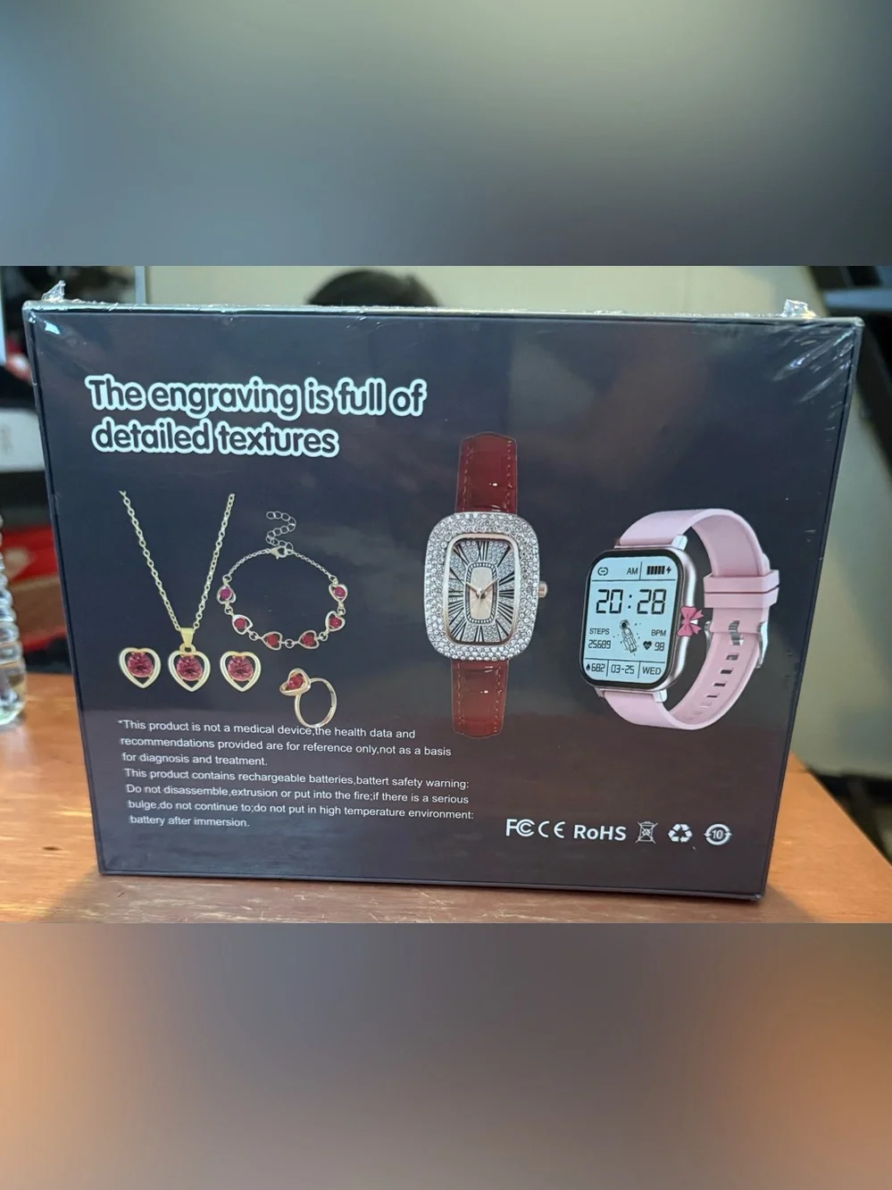 Women's Fashion Crystal-Accent Watch and Smartwatch HA-S3  Set